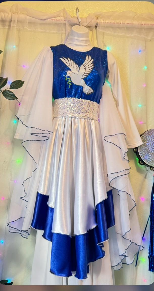 Vestuario de Danza Litúrgica Premium "Paloma de Paz" - Conjunto de Gala Completo