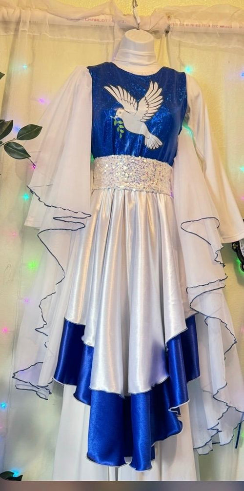 Vestuario de Danza Litúrgica Premium "Paloma de Paz" - Conjunto de Gala Completo