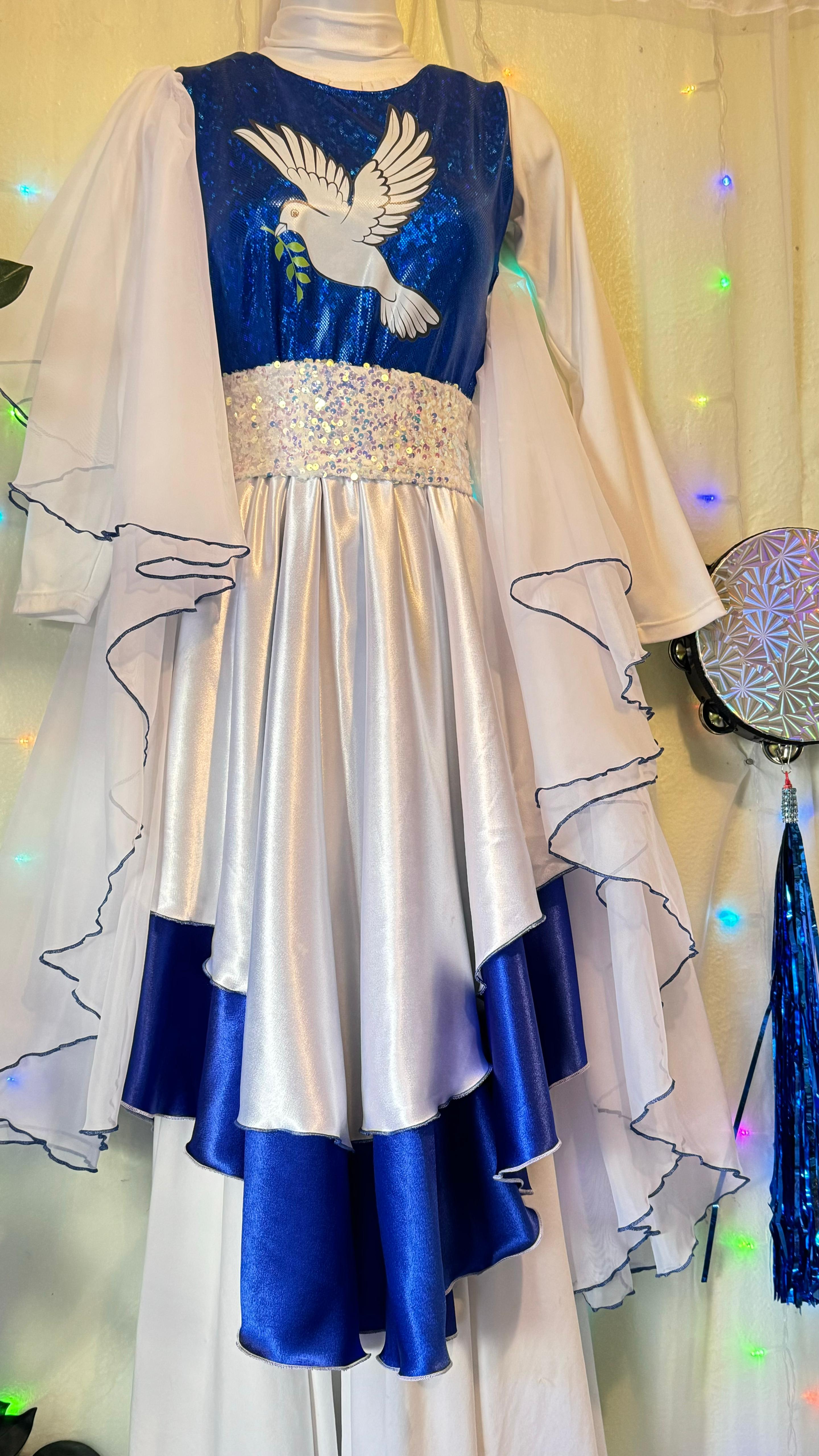 Vestuario de Danza Litúrgica Premium "Paloma de Paz" - Conjunto de Gala Completo
