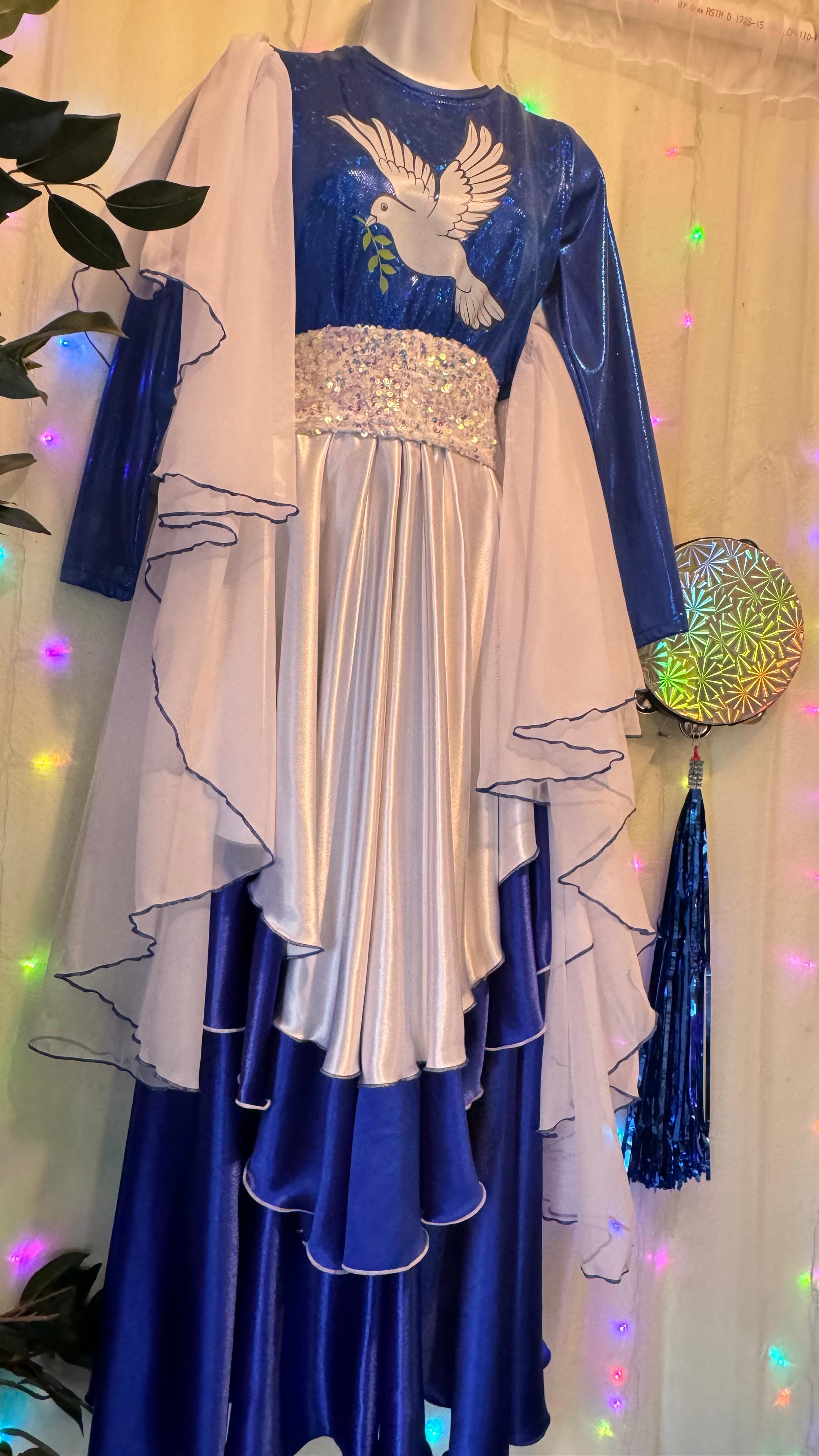 Vestuario de Danza Litúrgica Premium "Paloma de Paz" - Conjunto de Gala Completo